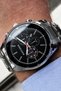 Chronograph Men's Wristwatch 3 Atm Water Resistant Silver Color Steel Band Elg298 - 4
