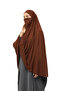 Ready Practical Scarf with Turban Veil Hijab with Hijab - Prayer Cover Souffle (5xl) - Chocolate