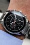 Chronograph Men's Wristwatch 3 Atm Water Resistant Silver Color Steel Band Elg298 - 2