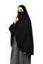 Ready Practical Scarf with Turban Veil Hijab with Hijab - Prayer Cover Souffle (5XL) - Black