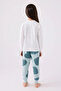 Girl's O-Neck Too Cute Long Sleeve Pajama Set - 3