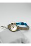Women's Wristwatch with Steel Strap, Cut Glass, Gold Winding, Waterproof, 2-Year Warranty - 5