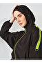 بدلة سباحة إسلامية طويلة كبيرة الحجم - أسود - - 2