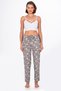 Women's Suede Cat Patterned Pajamas Single Bottom