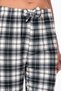 Women's Suede Black Checkered Pajamas Single Bottom - 2