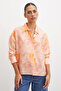 Drop Patterned Modal Shirt Orange - 5