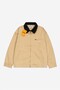 Beige Contrast Collar Artisan Men's Jacket - 8
