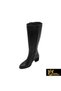 Women's Black Genuine Leather Boots 505092285-1 - 4