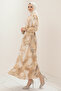 3991 Satin Hijab Dress Mustard - 4