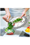 Glass Cutting Board and Serving Bowl Round Winter New Year Patterned 30 X 30 cm - 5