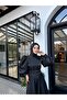 Black Hazel Balloon Sleeve Hijab Evening Dress - 7