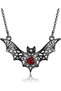Red Reaper Heart Skeleton Hand Chain Necklace Heart Guardian Pendant Claw Hand Choker Gothic