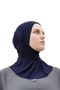 Women's Hijab Practical Neck Collar Hijab - Sportsman Bonnet - Navy Blue - 2