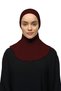 Women's Hijab Practical Neck Collar Hijab - Sportsman Bonnet - Burgundy