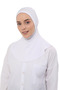 Women's Hijab Practical Neck Collar Hijab - Sportsman Bonnet - White
