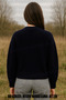 Dark Blue Women's Zippered Crew Neck Plain Knitwear Cardigan Winter-Seasonal Lycra Flexible Fabric Standard - 3
