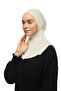 Women's Hijab Practical Neck Collar Hijab - Athlete Bonnet - Dark Cream - 2