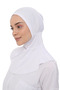Women's Hijab Practical Neck Collar Hijab - Sportsman Bonnet - White - 2