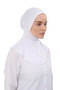 Women's Hijab Practical Neck Collar Hijab - Sportsman Bonnet - White - 6