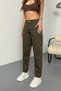 Women's High Waist Stretch Fabric/Stretchy Mom Trousers