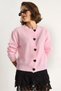 Women's Powder Heart Buttoned Knitwear Cardigan 241075 60261233