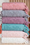 Soft 6-Piece Tied Luxury, Jacquard, Dowry, Hand and Face Towel Set 50X90 |   Premium Quality