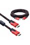 كابل PM-8800 بطول 3 أمتار عالي السرعة 1.4 فولت HDMI 1080P-4K-3D غلاف خارجي مضفر متين - 7