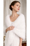 Bride Very Large Size Lolita Fur Etol Shawl (160*60 cm) - 3