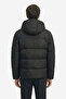 Men's Black Thick Lined Hooded Puffer Sports Winter Coat - 7
