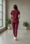 Biking Red Lisans Lisanasüstü Jersey Claret Red Scrubs Lycra Set - 2