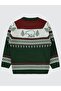 Bear Patterned Sweater for 2-5 Years Old - Green - 2