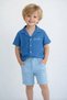 Stylish Shirt and Adjustable Waist Short-Sleeved Shorts 2-Piece Set Children's and Baby Clothing Special Day Bayra