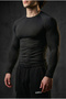 Basic Long Sleeve Compression T-Shirt (Black)