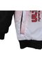 Boy's Black Colored Striped Ultimate Lettered Hooded Inflatables Coat - 4