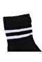 Boy's Black and White Striped Socks - 4