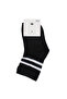 Boy's Black and White Striped Socks