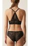 Padded Underwire Lace Women's Bra Set Black