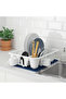 مصفاة أطباق بلاستيكية من البولي بروبيلين، بيضاء، 46×36×12 سم
