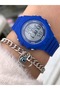 Brand Water Resist, Alarm, Illuminated, Blue Silicone Strap Sports Men's/Women's Wristwatch - 4