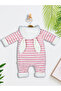 Baby Girl Welsoft Winter Jumpsuit Pink-Ecru - 3