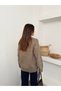 Women's Crew Neck Oversized Thick Knitwear Sweater Mink - 5