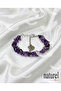 Original Amethyst Cracked Natural Stone Women's Bracelet - 4