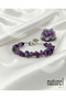 Original Amethyst Cracked Natural Stone Women's Bracelet - 5