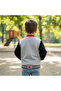 Boy's College Coat Grey Black W Embroidered Fleece-Lined Full Fit - 4
