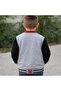 Boy's College Coat Grey Black W Embroidered Fleece-Lined Full Fit - 2