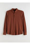 Southblue brown slim fit long sleeve men's shirt - 5