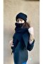 Unisex Wool Corded Scarf & Beanie Set - 4
