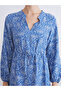 Lcw Comfort Blue Collared Floral Mini Dress - 4