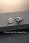 Vip Steel, Anti-Allergic, Non-Tarnish 9mm Round Zircon Stone 1 Pair Earrings - 2