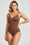 Mamey Model Knitted Fabric Body with Snap Fasteners Brown Color (Zibin)4 - 4